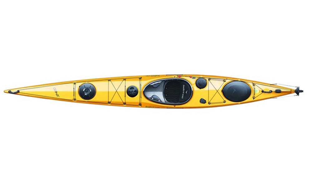 Seabird Expedition 480 LV – smidig glasfiberkajak med roder och låg volym för turpaddling