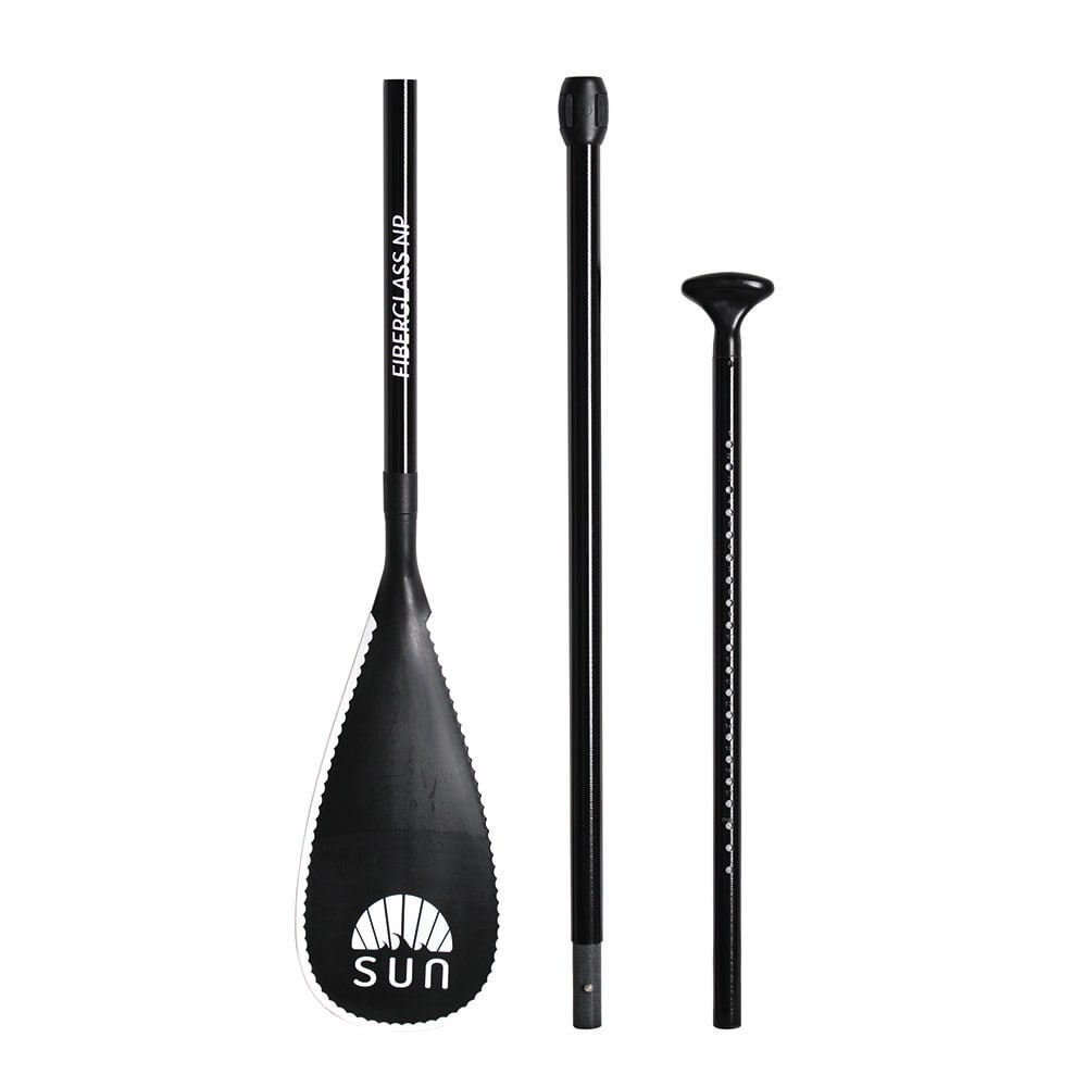 SUN Glasfiber NP – 3-delad SUP-paddel i glasfiber, justerbar och lätt att packa för resor och uppblåsbara paddleboards.