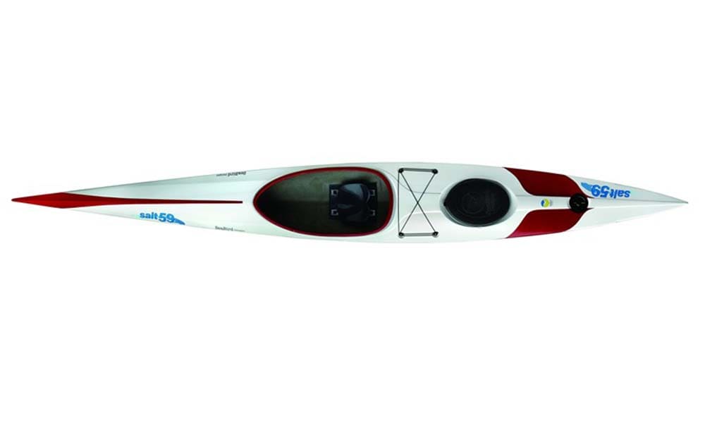 Seabird Salt 59 – snabb motionskajak i glasfiber med roder för effektiv paddling på hav och sjö