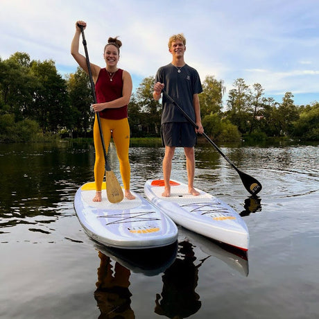 Två hårda SUP-brädor från SUN Paddleboard – Spirit Thermo 11.6 för touring och 10.6 för allroundpaddling och lek