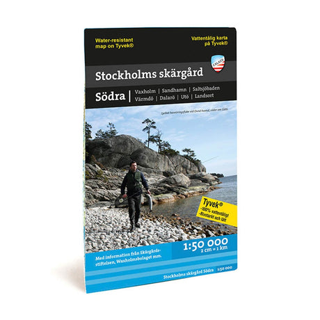 Paddlingskarta Södra Stockholm från Calazo – vattentålig karta för kajak- och paddlingsturer söder om Stockholm