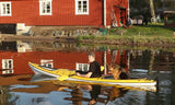 Seabird Nansen – robust hundkajak i glasfiber med roder och gott om utrymme för fyrbent följeslagare
