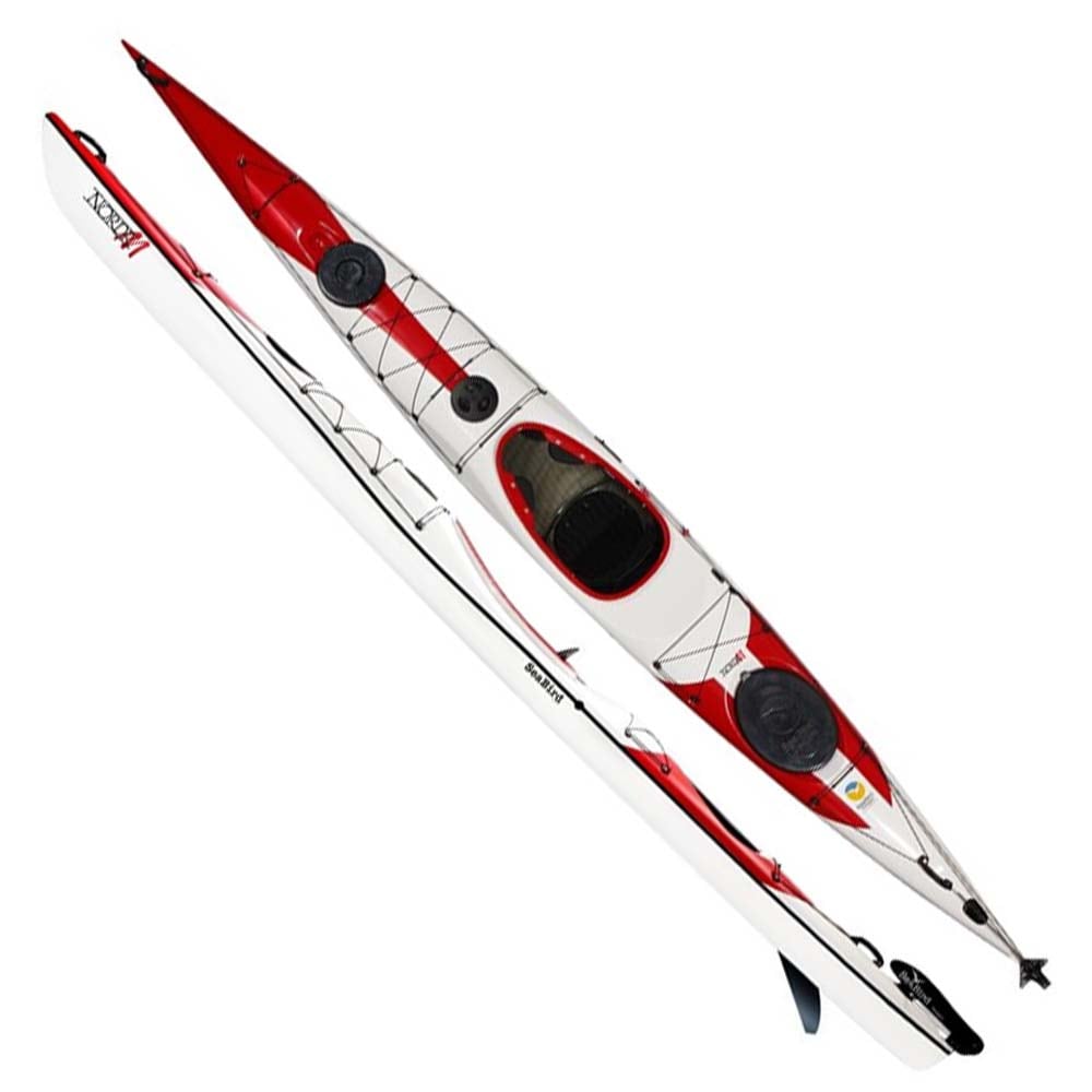 Seabird NordR M – havskajak i glasfiber med både roder och skädda för flexibel paddling
