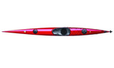 Seabird Sport 600 – toppvy av smal och snabb havskajak i glasfiber med roder