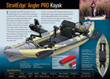 Straitedge Angler PRO – uppblåsbar fiskekajak med dropstitch-golv för stående fiske och stabil paddling.