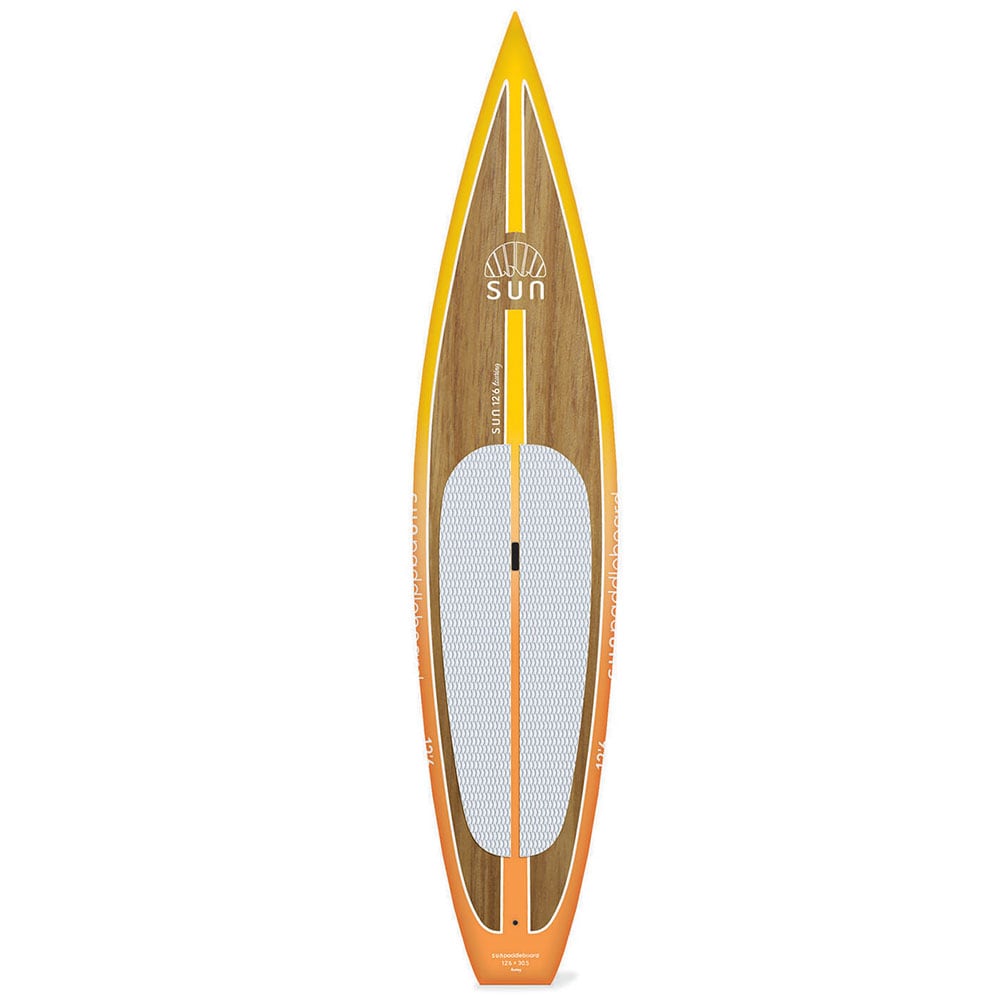 SUN 12.6 Touring – hård touring-SUP i glasfiber med wood-design från SUN Paddleboard