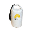En vit Drybag för SUP och SUN paddelboard visad på en produktvisning.