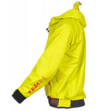 Tourlite Hoody lime – sidovy vänster som visar andningspaneler och ärmdesign