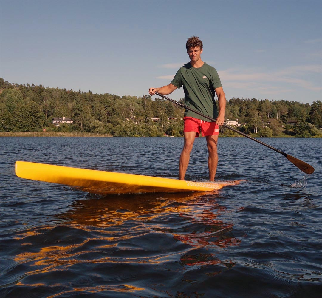 SUN 12.6 Touring – hård SUP i glasfiber med wood-design för långdistanspaddling
