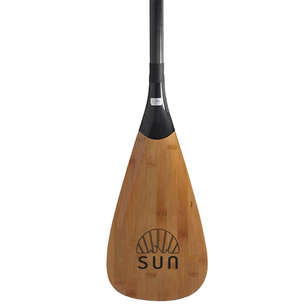 SUN Bamboo Fusion 3-delad – baksida av SUP-paddel med naturlig bambudesign och kompositblad för lätt och effektiv paddling.