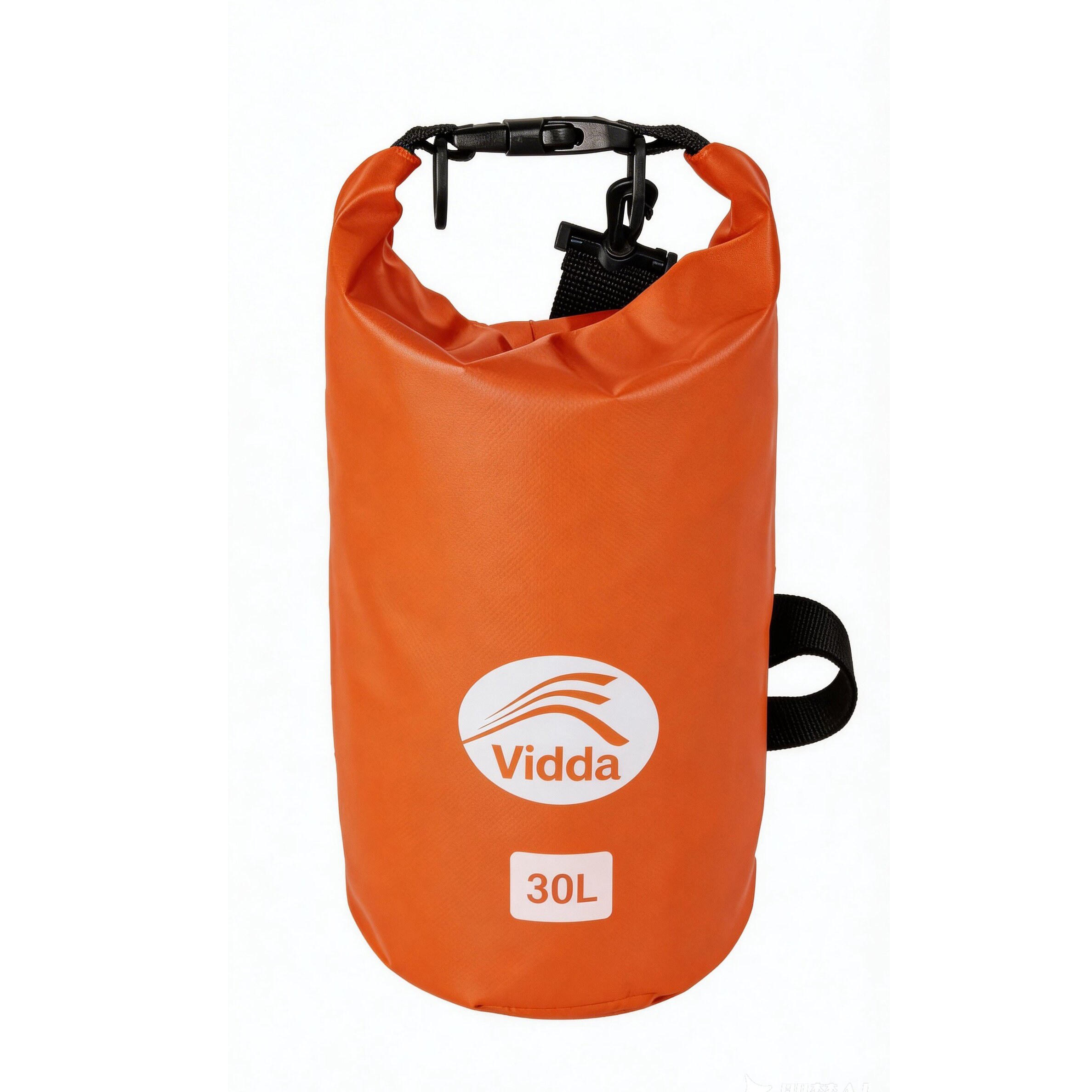 Drybag 30L orange baksida – slitstark torrpåse för kajak och SUP