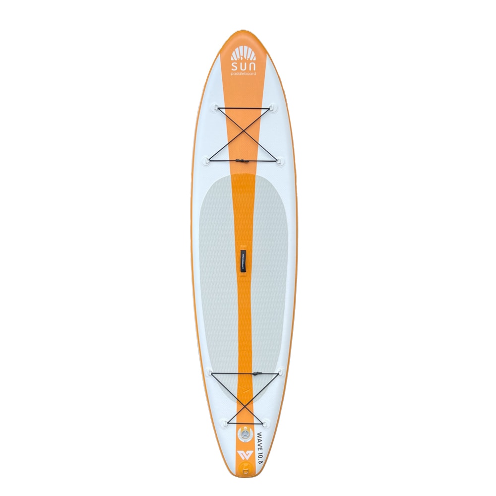 Uppblåsbar SUP-bräda SUN 10.8 Wave i orange, stabil allroundbräda för nybörjare och familj